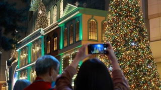 캐럴·트리 가득한 성탄 전야…이 시각 명동 거리