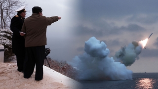 북 “김정은 어제 잠수함발사순항미사일 참관…핵잠 건조 파악”