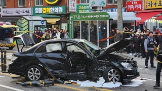 은평구 시장 앞 도로에서 연쇄추돌…70대 보행자 사망