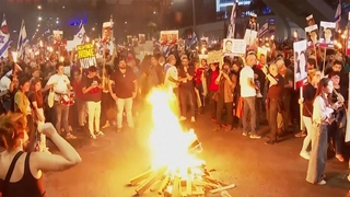 “네타냐후 사퇴 촉구”…이스라엘서 수만 명 시위