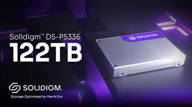 솔리다임, 세계 최대 용량 122TB ‘AI 낸드 솔루션 eSSD’ 출시