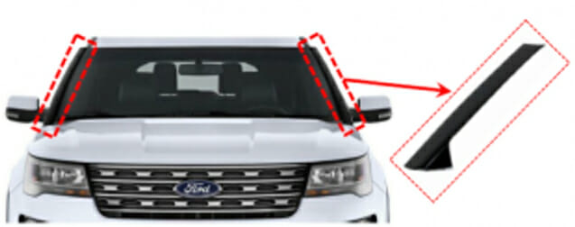 포드 익스플로러, 앞유리 외장재 장착 불량…자발적 리콜