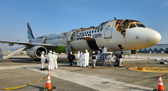 사조위, 에어부산 사고기 현장감식 위한 현장 위험관리평가 완료