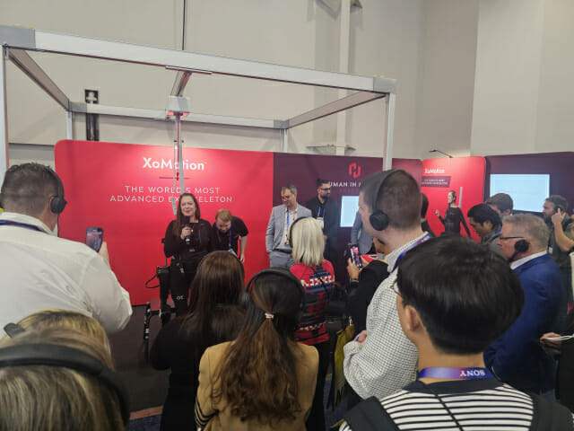 [사진] 휴먼인모션로보틱스, CES서 웨어러블 로봇 선봬