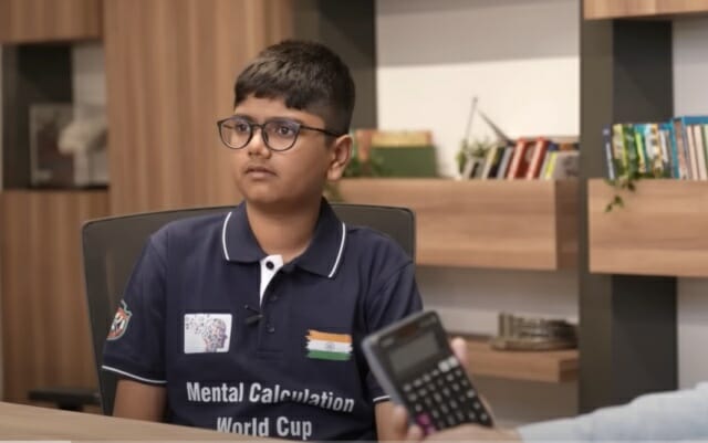 “4자리 숫자 100개 30초만에 암산”…계산기 뺨치는 인도 14세 소년