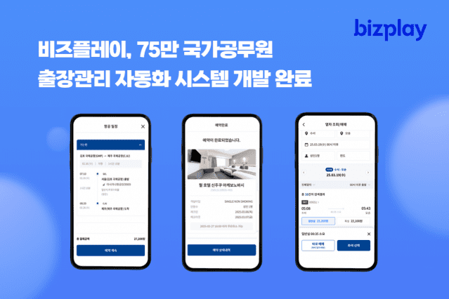 비즈플레이 덕에 국가공무원 출장 관리 간편해졌다…”연간 약 85억 예산 절감 효과”