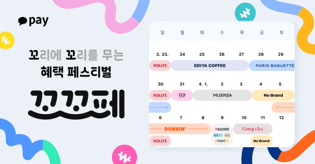 카카오페이, 20일간 릴레이 할인 ‘꼬.꼬.페’ 진행