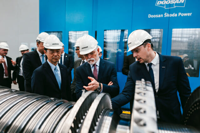 두산스코다파워 찾은 체코 대통령…원전 협력 기대감↑