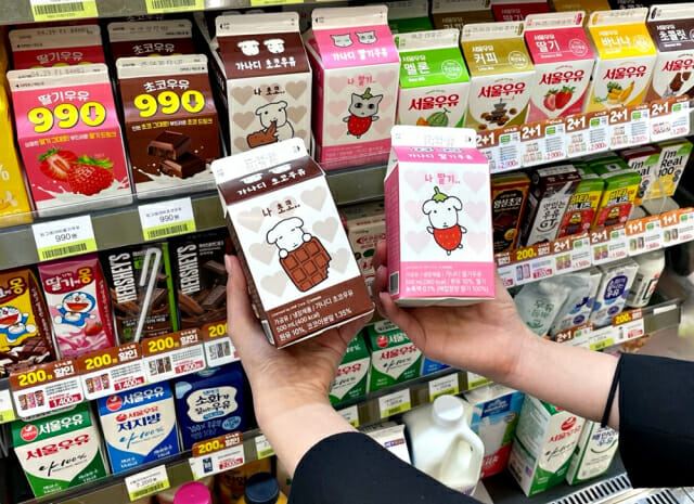 “MZ세대 나 안아”…CU, 인기 캐릭터 ‘가나디’ 협업 우유 출시