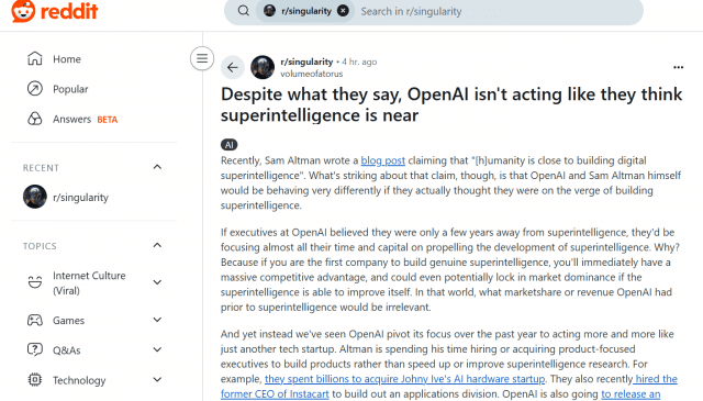 “초지능 임박했다더니 상업화 혈안”…오픈AI 행보 ‘물음표’