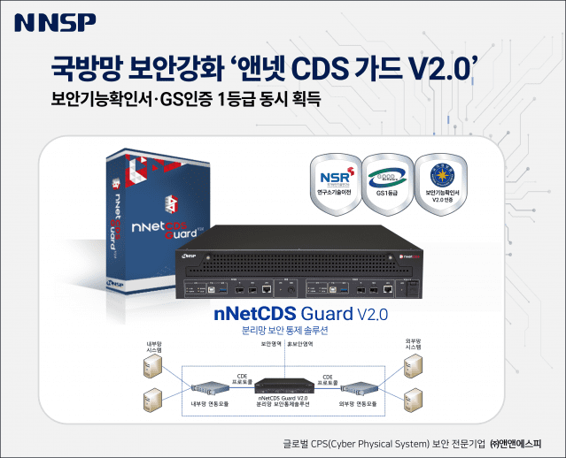 앤앤에스피, ‘앤넷CDS 가드 V2.0’ 보안기능확인서 획득