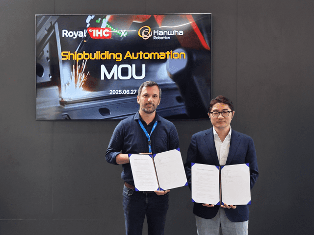 한화로보틱스, 유럽 뚫었다…네덜란드 조선소와 첫 협력