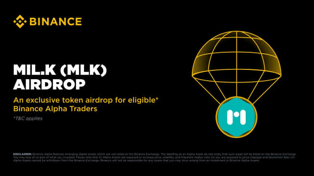 밀크 코인, 바이낸스 알파 상장