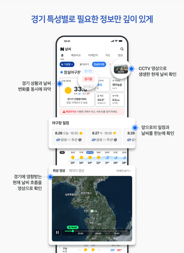 네이버, 정확한 야구장 날씨 알려준다