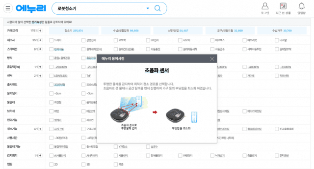 신혼 필수템 된 ‘로봇청소기’…”에누리닷컴서 가격 비교하세요”