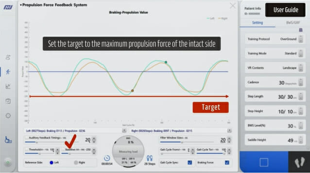 큐렉소, 보행 추진력 표시 기능 개발