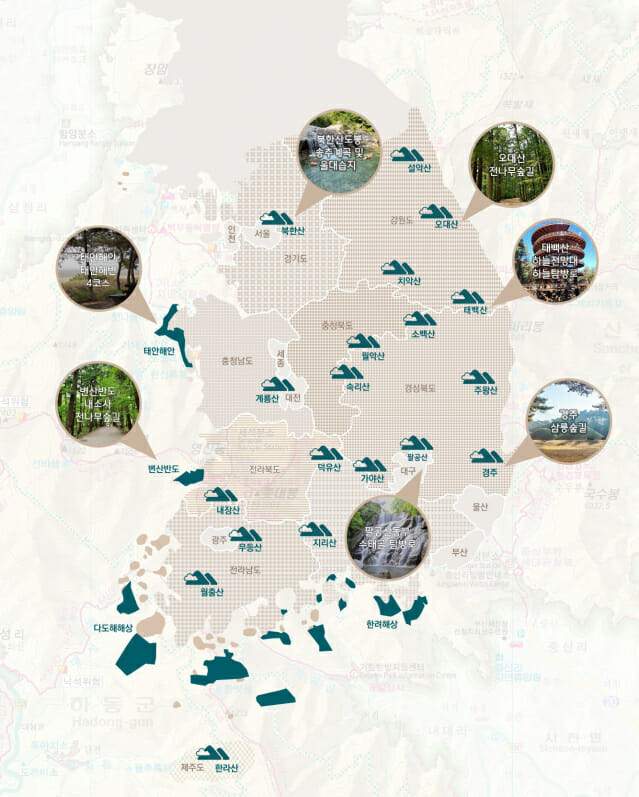 가족과 함께 걷기 좋은 여름철 국립공원길 7선