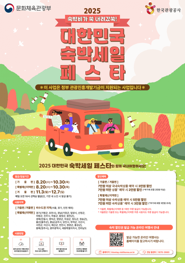 문체부-한국관광공사, 236억 규모 숙박할인권 지원…숙박세일페스타 진행