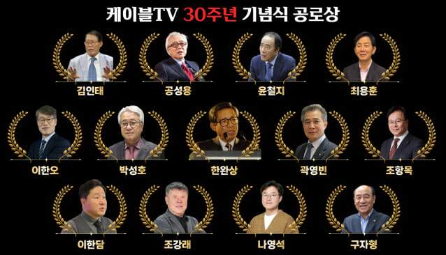 KCTA, 케이블TV 개국 30주년 기념 ‘공로상’ 25명 선정