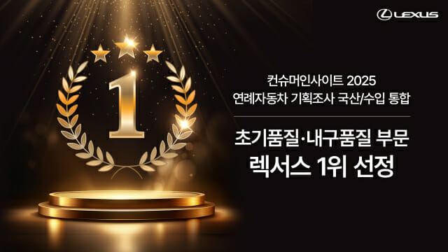 “정비 스트레스 없는 이유”…렉서스, 초기·내구품질 통합 1위 선정