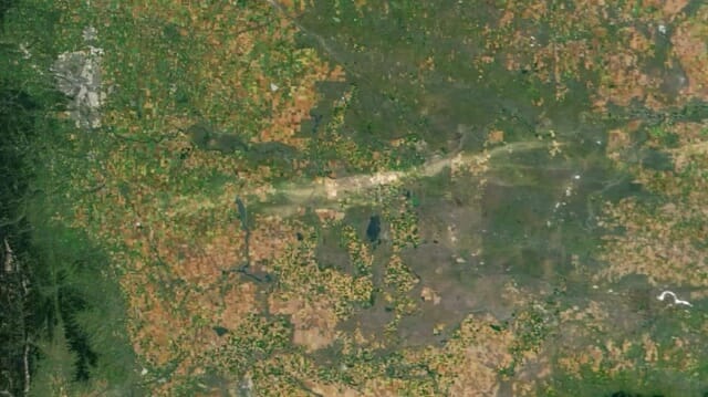 우박이 지구에 긴 흉터 남겼다 [우주서 본 지구]