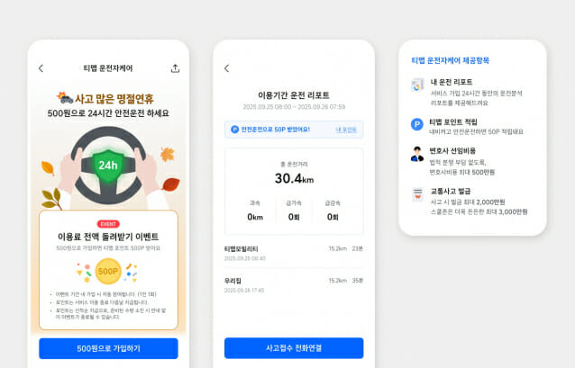 티맵, 단돈 500원에 주행분석 해주고 벌금도 내준다