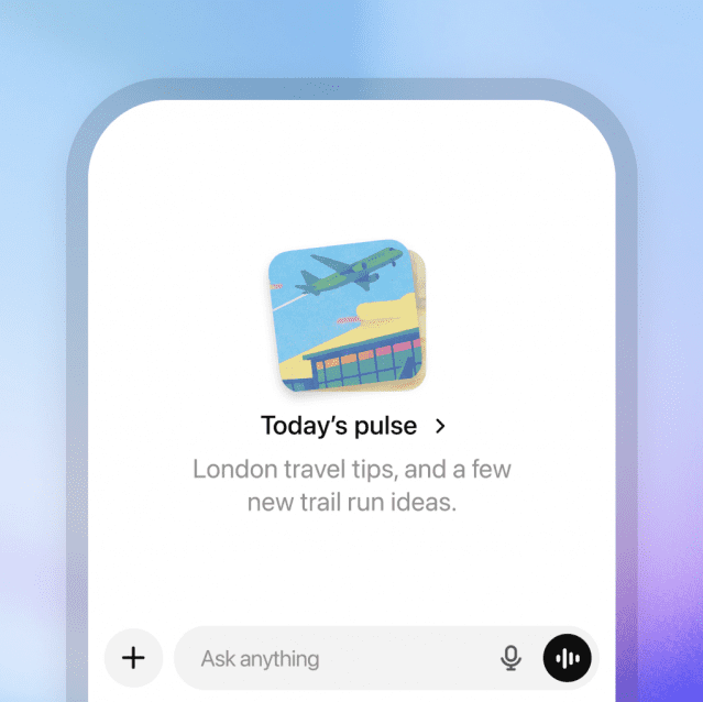 챗GPT, 맞춤형 AI 비서로 진화…프로 요금제 신기능 ‘펄스’ 공개