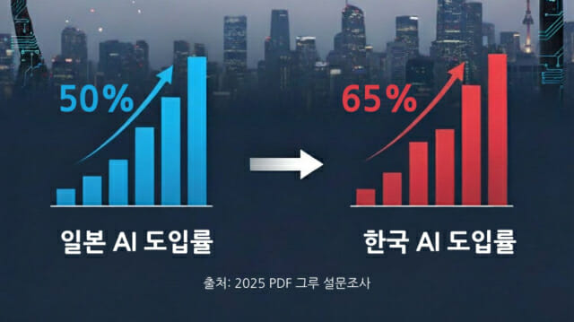 한국, 일본보다 AI 활용 2배 앞서… “습관화 단계 진입”