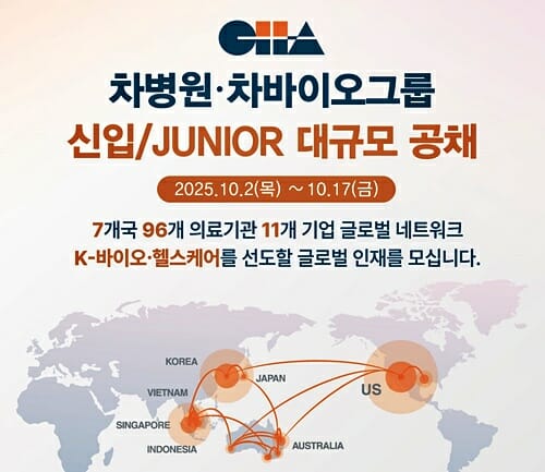 차병원·차바이오그룹, 의료부문‧연구원‧기업부문 7개 기관 공채