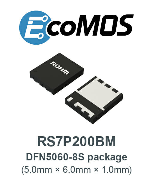 로옴, 100V 내압 파워 MOSFET ‘RS7P200BM’ 출시