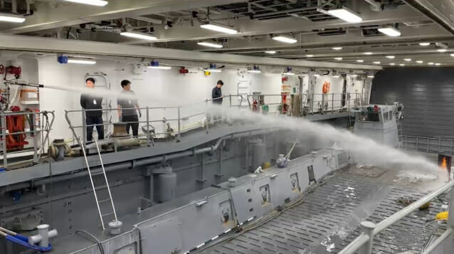 함정 유류 화재, AI로 감지하고 자동 소화까지…”해외 공급 협의중”