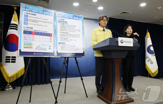 정부, 올겨울 초미세먼지 농도 목표 19㎍/㎥ 잡아
