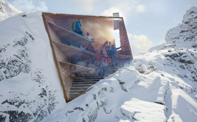 알프스에 유리 야영숙소 만든다…”눈꽃 절경이 눈앞에”