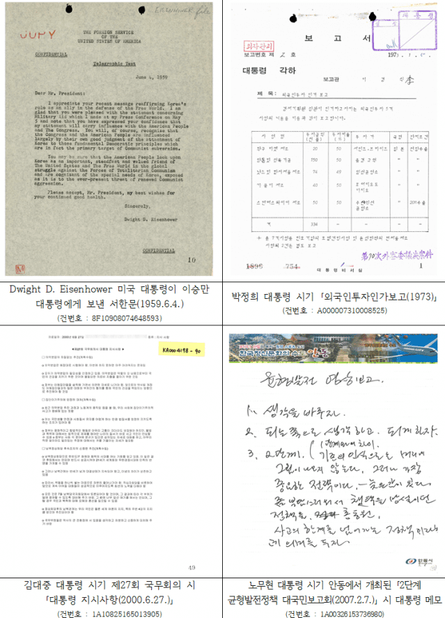 대통령기록물 4만5천건 추가 공개…외교서한부터 친필메모까지