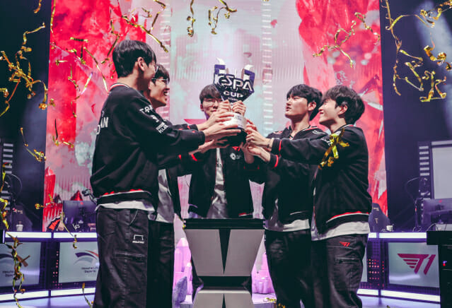 T1, 창단 첫 ‘LoL KeSPA컵’ 우승…한화생명 3대2 제압