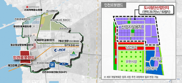 인천로봇랜드, 도시첨단산단 지정