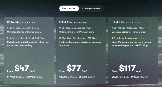 스타링크 위성 인터넷이 이동통신 결합상품으로