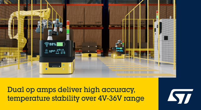 ST마이크로, 4~36V 범위 고정밀 연산 증폭기 ‘TSB192’ 출시